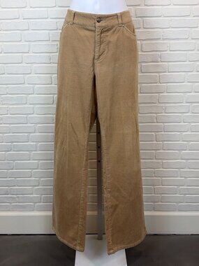 Dockers Wide-Leg Corduroy Pants Tan Size 10